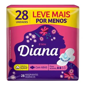 Absorvente Diana com Abas Cobertura Suave 28 Unidades