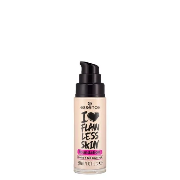 Base Líquida Essence I Love Flawless Skin Fps 20 Matte 10 Light Porcelain 30ml 10 Light Porcelain