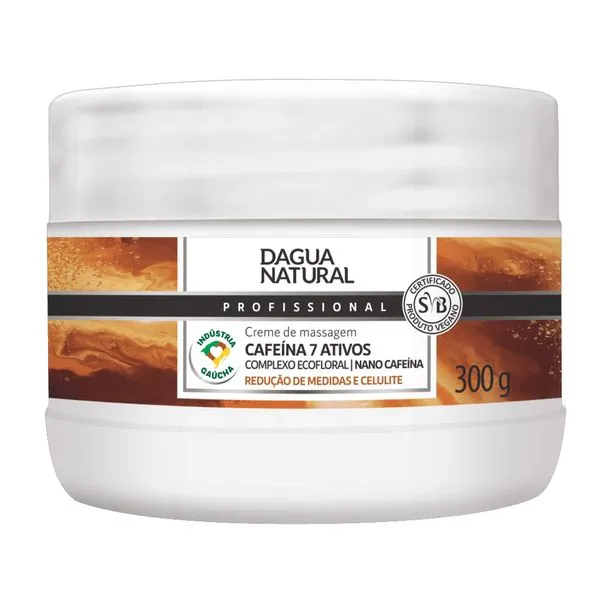 Creme De Massagem D'agua Natural Cafeína 7 Ativos 300g