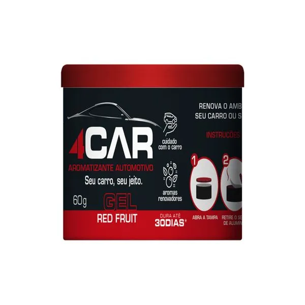 Aromatizante Automotivo 4Car Red Fruit Gel 60g