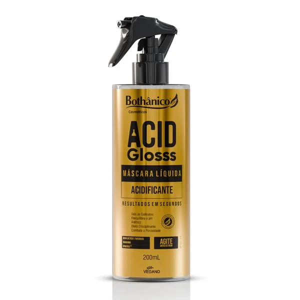 Máscara Líquida Acidificante Bothânico Hair Acid Gloss 300ml