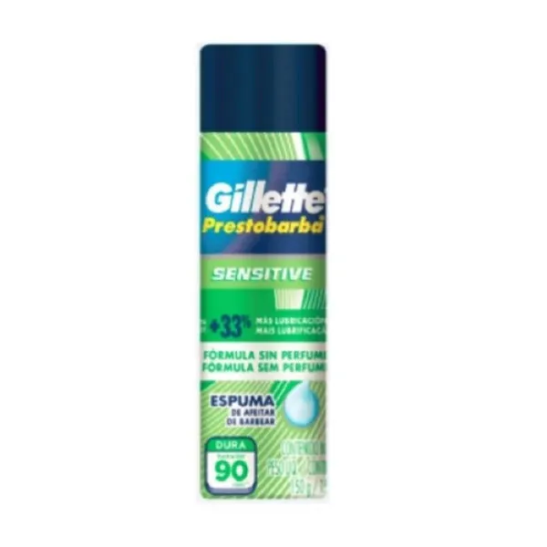 Espuma de Barbear Prestobarba Sensi Mach3 56g Gillette Espuma Barbear Gillette Prestobarba Sensi 56G - Gillette Mach3