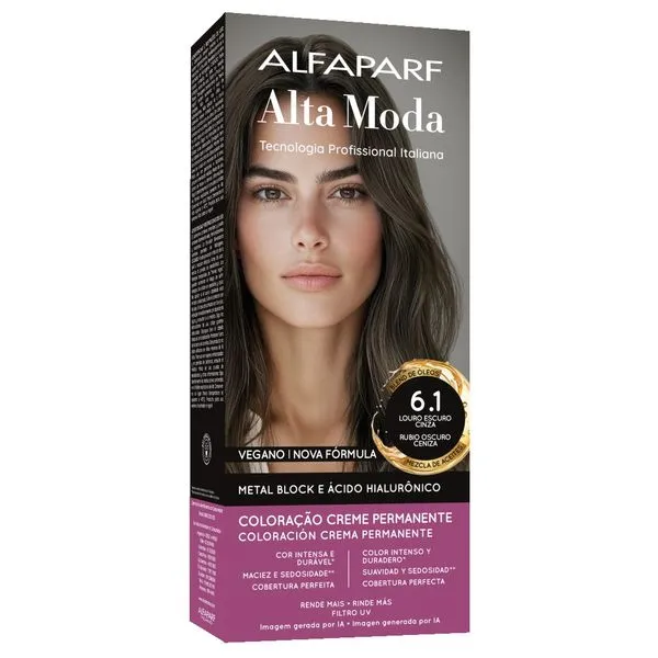Tintura Alta Moda 6.1 Louro Escuro Cinza 150g