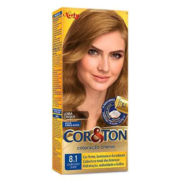 Tintura Cor & Ton Kit Básico 8.1 Louro Cinza Claro