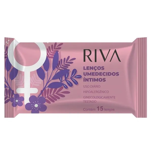 Lenço Umedecido Íntimo Riva 15 Unidades