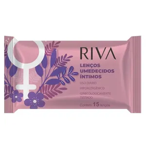 Lenço Umedecido Íntimo Riva 15 Unidades