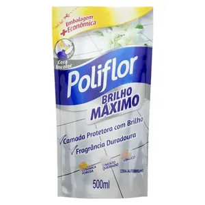 Cera Líquida Incolor Poliflor Brilho Maximo Refil 500ml