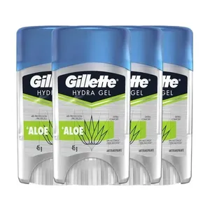 Kit Desodorante Gel Antitranspirante Gillette Hydra Gel Aloe 45g - 4 Unidades