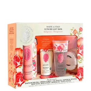 Kit Florentina Spa Pomegranate - Sabonete Liquido 500ml + Shower Gel 200ml + Body Lotion 200ml + Sabonete 115g + Esponja de Banho