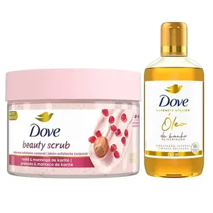 Kit Dove Esfoliante Corporal Beauty Scrub Romã & Manteiga De Karité 280g + Óleo De Banho Glicerinado 240ml