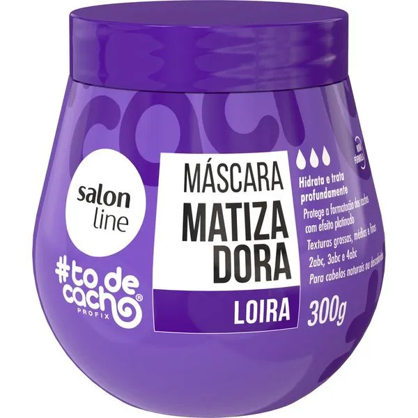 Máscara Capilar Matizadora Salon Line #todecacho Loira 300g