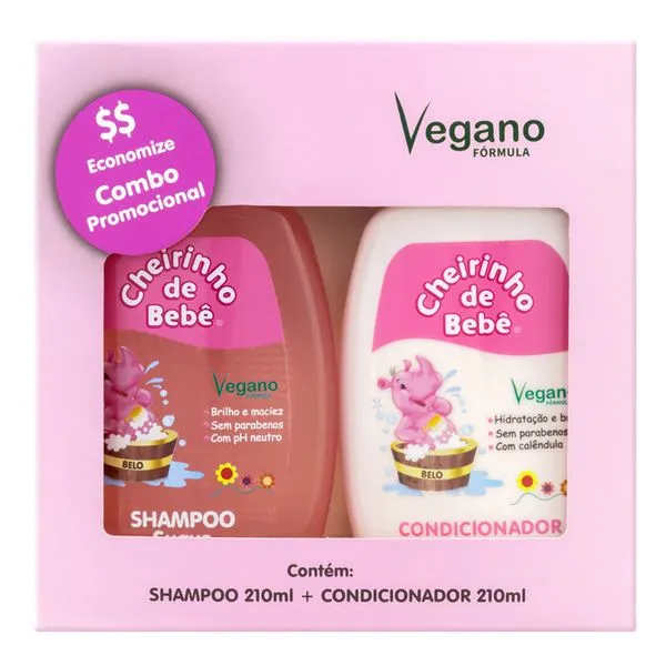 Kit Cheirinho De Bebê Shampoo + Condicionador Suave 210ml Cada
