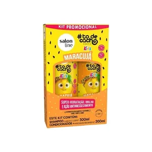 Kit Shampoo Kids Maracujá Salon Line To de Cacho 300ml + 200ml