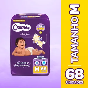 Fralda Cremer Magic Care Dia e Noite M 68 Unidades