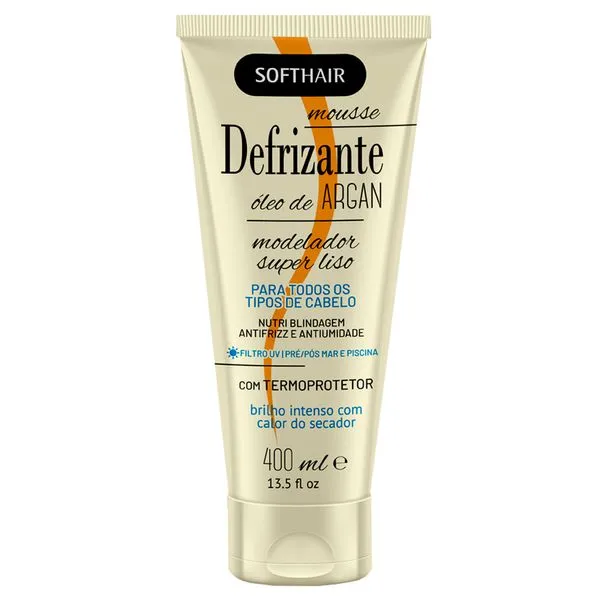 Defrizante Modelador Soft Hair Argan 400ml