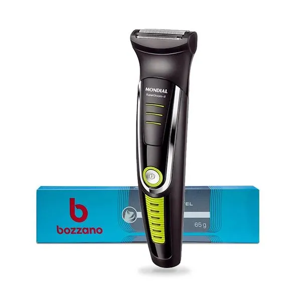 Kit Aparador De Pelos Mondial Super Groom + Creme De Barbear Bozzano 65g