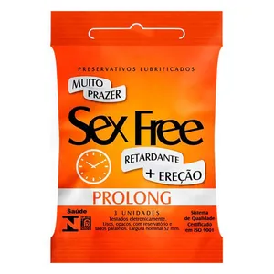Preservativo Sex Free Prolong 3 Unidades