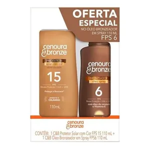 Kit Óleo Bronzeador Cenoura&Bronze FPS60 110ml + Protetor Solar FPS15 110ml