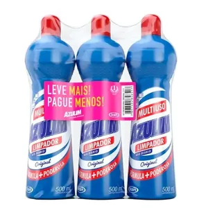 Kit Para Limpeza Multiuso Azulim Original Com 3 Unidades 500ml Cada