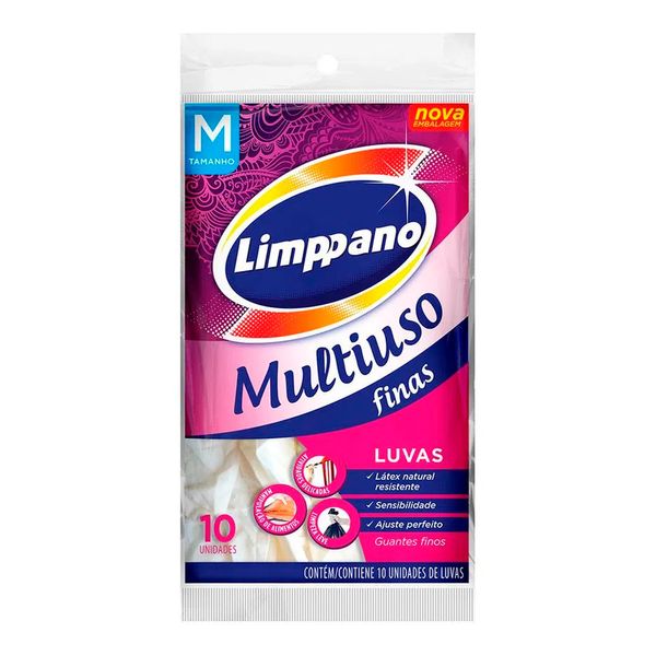 Luva Fina Limppano M 10 Unidades