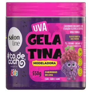 Gelatina Capilar Solon Line Kids Modeladora Todecacho Uva 550g