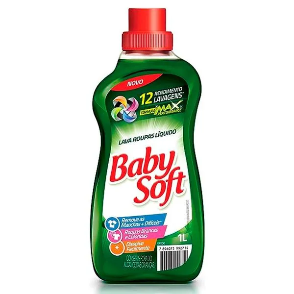 Sabão Líquido Baby Soft Max Performance Verde 1L