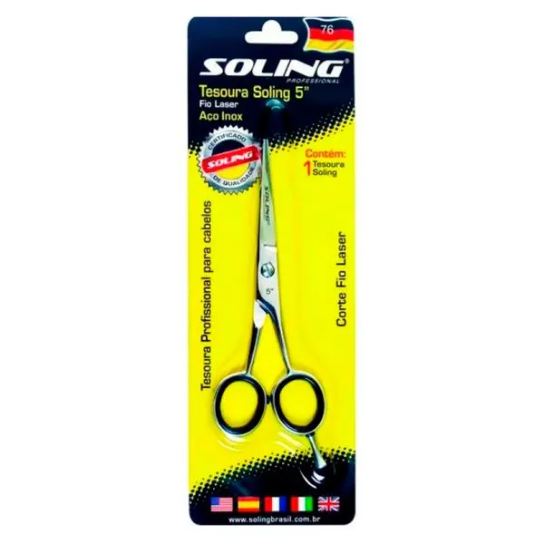Tesoura Profissional Para Cabelos Soling Fio Laser 5
