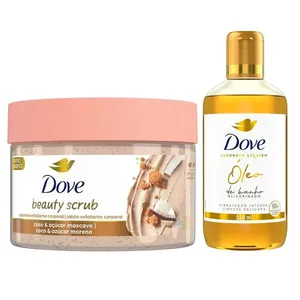Kit Dove Esfoliante Corporal Beauty Scrub Coco & Açucar Mascavo 280g + Óleo De Banho Glicerinado 240ml