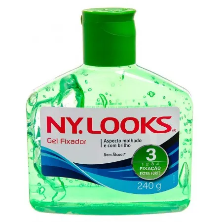 Gel Ny Looks Fixação Extra Forte Sem Álcool Com 240G