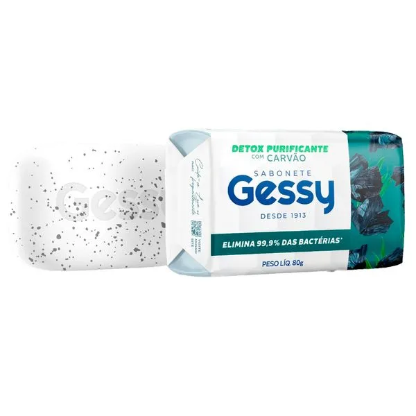 Sabonete Em Barra Gessy Detox Purificante Carvão 80g