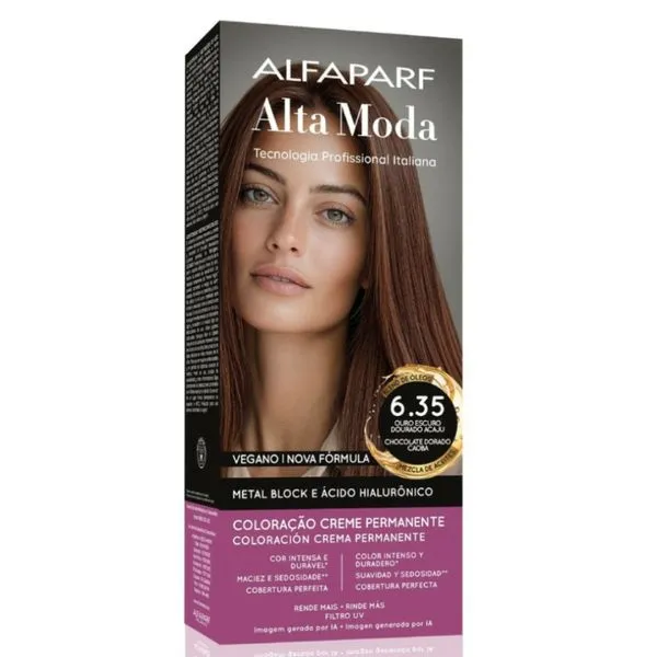 Tintura Altamoda 6.35 - Louro Escuro Dourado Acaju 150g