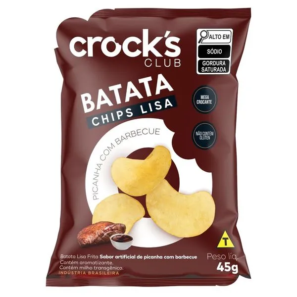 Batata Crocks Club Picanha Com Barbecue 45g