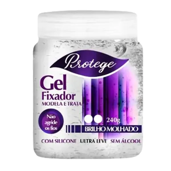 Gel Fixador Protege Brilho Molhado 240g