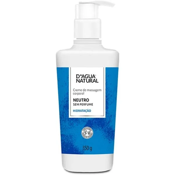 Creme De Massagem D'agua Natural Neutro 350g