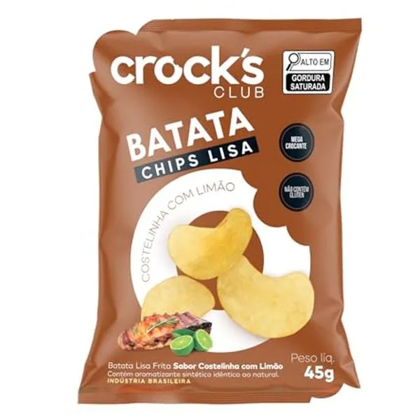 Batata Crock's Club Costelinha Com Limão 45g