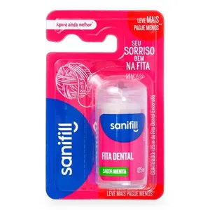 Fita Dental Sanifill Sabor Menta 125 Metros