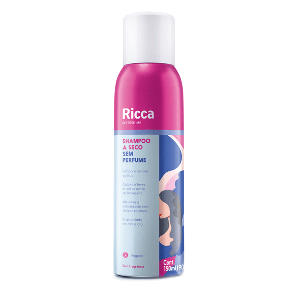 Shampoo A Seco Ricca Refresh Me Spray Sem Perfume 150ml