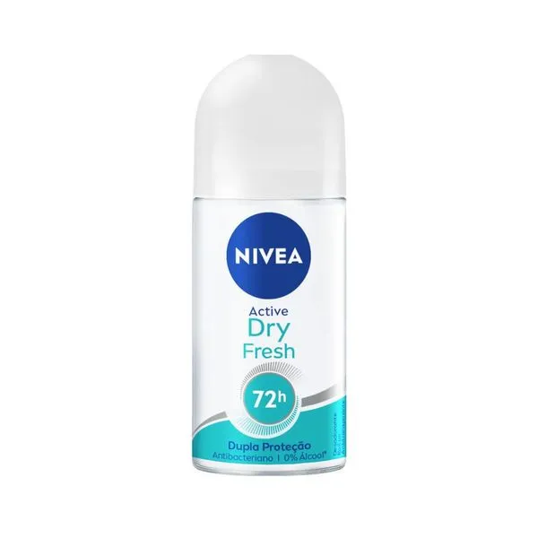 Desodorante Antitranspirante Nivea Active Dry Fresh Feminino 48h Roll-On 50ml