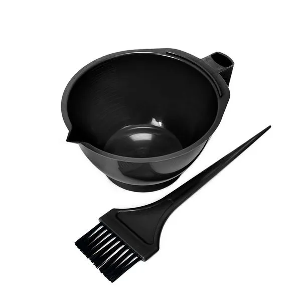 Kit Banho De Lua Santa Clara Tigela + Pincel Cor Preto