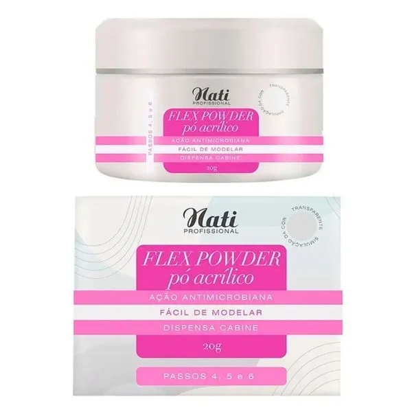 Pó Acrílico Nati Flex Powder Transparente 20g