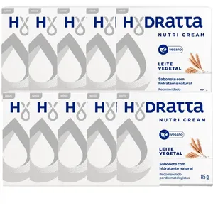 Kit Sabonete Em Barra Hydratta Nutri Cream Leite 85g - 10 Unidades