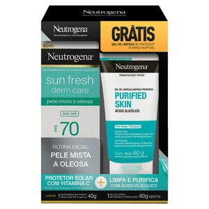 Kit Protetor Solar Neutrogena Sun Fresh Fps 70 40g+Gel de Limpeza 60g Grátis