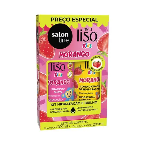Salon Line Kit Meu Liso Shampoo + Condicionador Morango