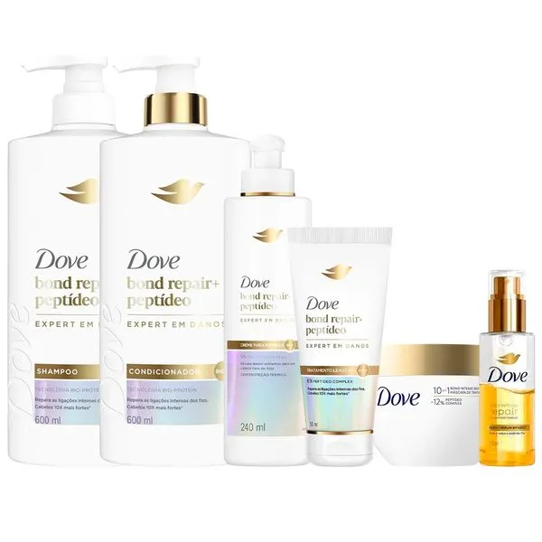 Kit Dove Bond Repair + Peptídeo - 6 Produtos