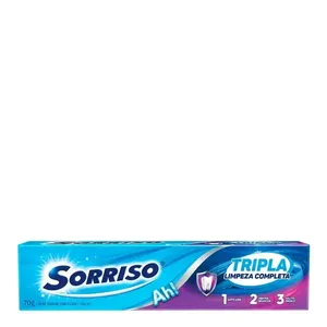 Creme Dental Sorriso Tripla Limpeza Completa 70g