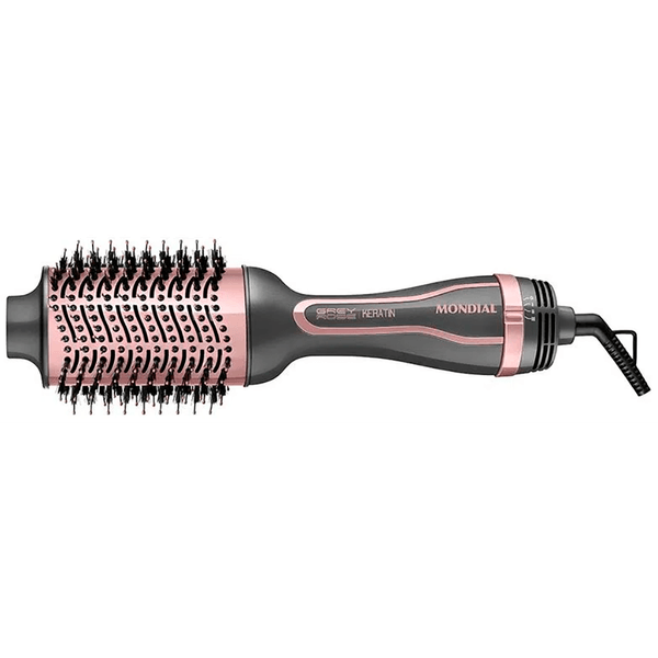 Escova Secadora Grey Rose Keratin Mondial, 1200W, 3 Velocidades, Controle de Temperatura - ES-11 Bivolt