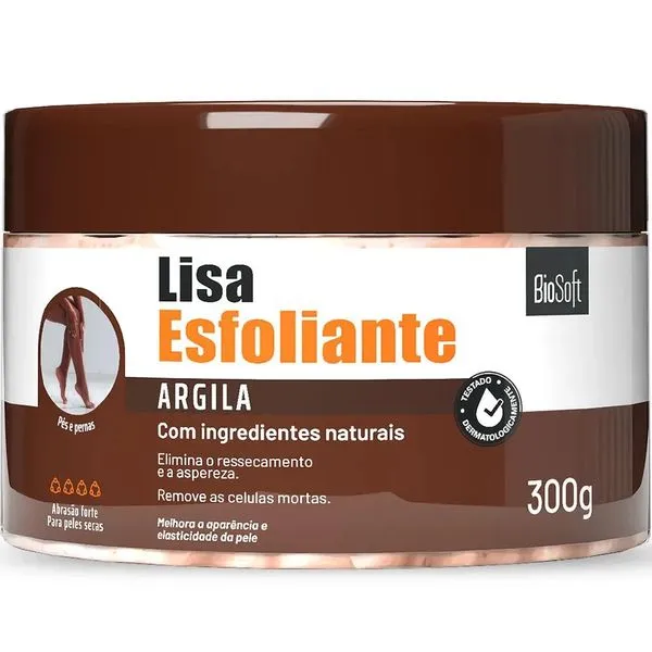 Creme Lisa Esfoliante BioSoft Argila 300g