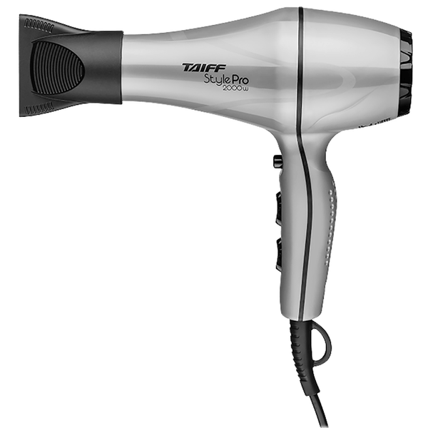 Secador de Cabelo Taiff , 3 Temperaturas, 2 Velocidades, 2000W, Prata Perolado - Style Pro 110V