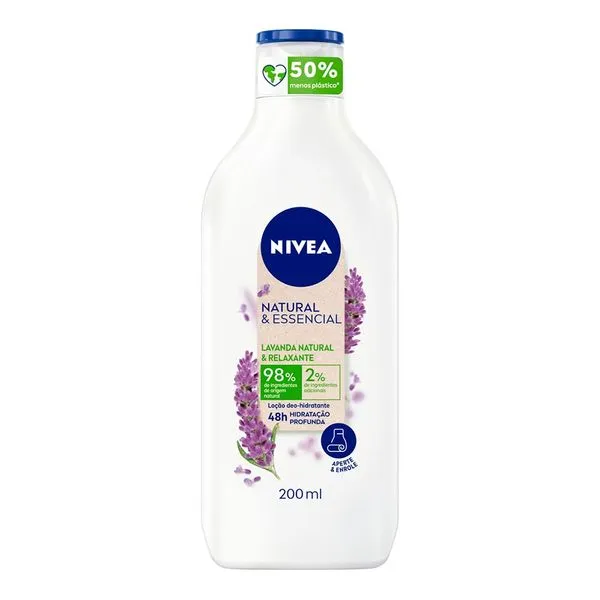 Loção Hidratante Nívea Natural & Essencial Lavanda 200ml
