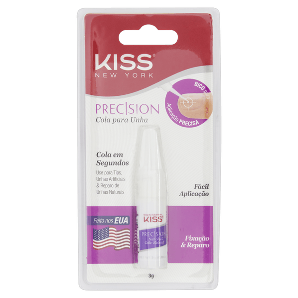 Cola para Unha Postiça Precision FBGL310 3g Kiss NY Cola Unha Postica Precision Fbgl310 - First Kiss